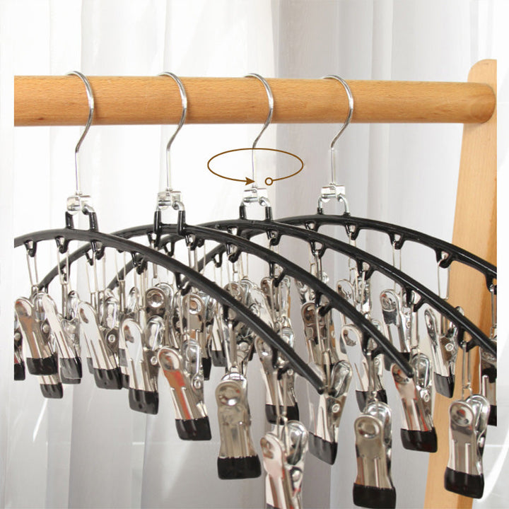 Modern stainless steel garment rack, an essential space saver for a clutter-free and organized closet.