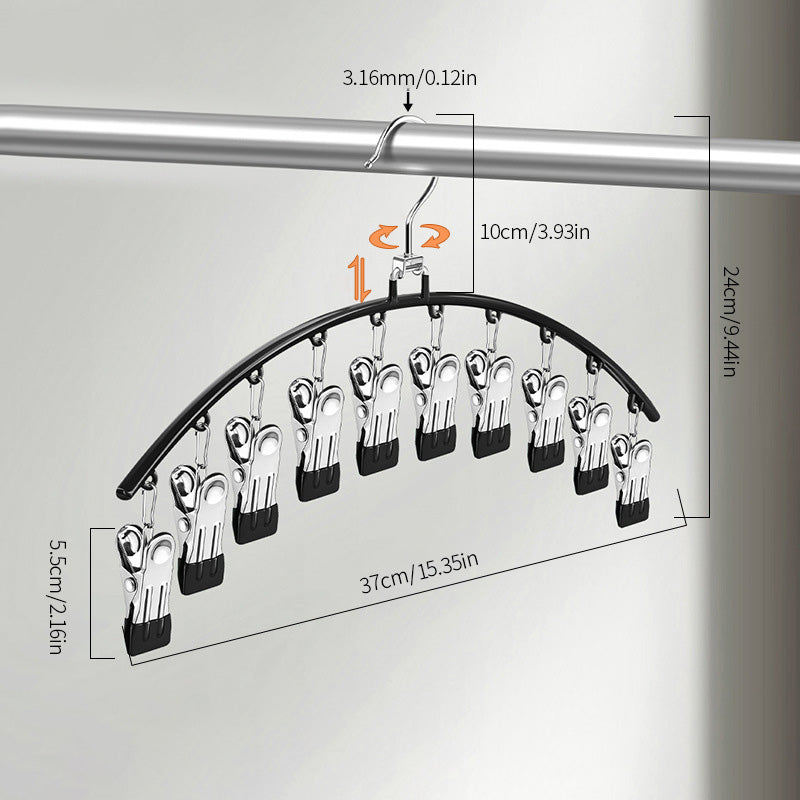 Sturdy stainless steel multi-bar hanger, an excellent choice for a well-organized and efficient closet.