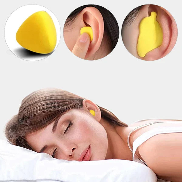 Unisex noise-cancelling earplugs for sound dampening & ultimate peace. Ideal for sleep, study & travel.