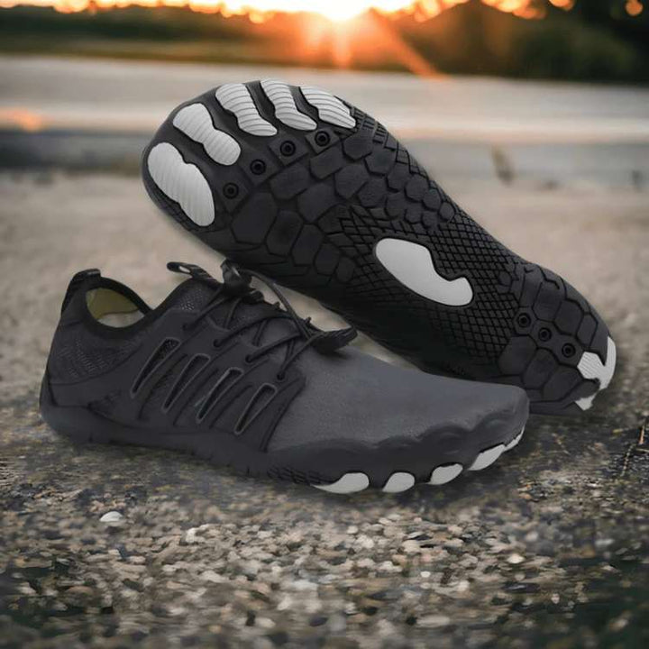 Athletic unisex barefoot shoes, non-slip, perfect for natural trail running, walking, & minimalist outdoor workouts.