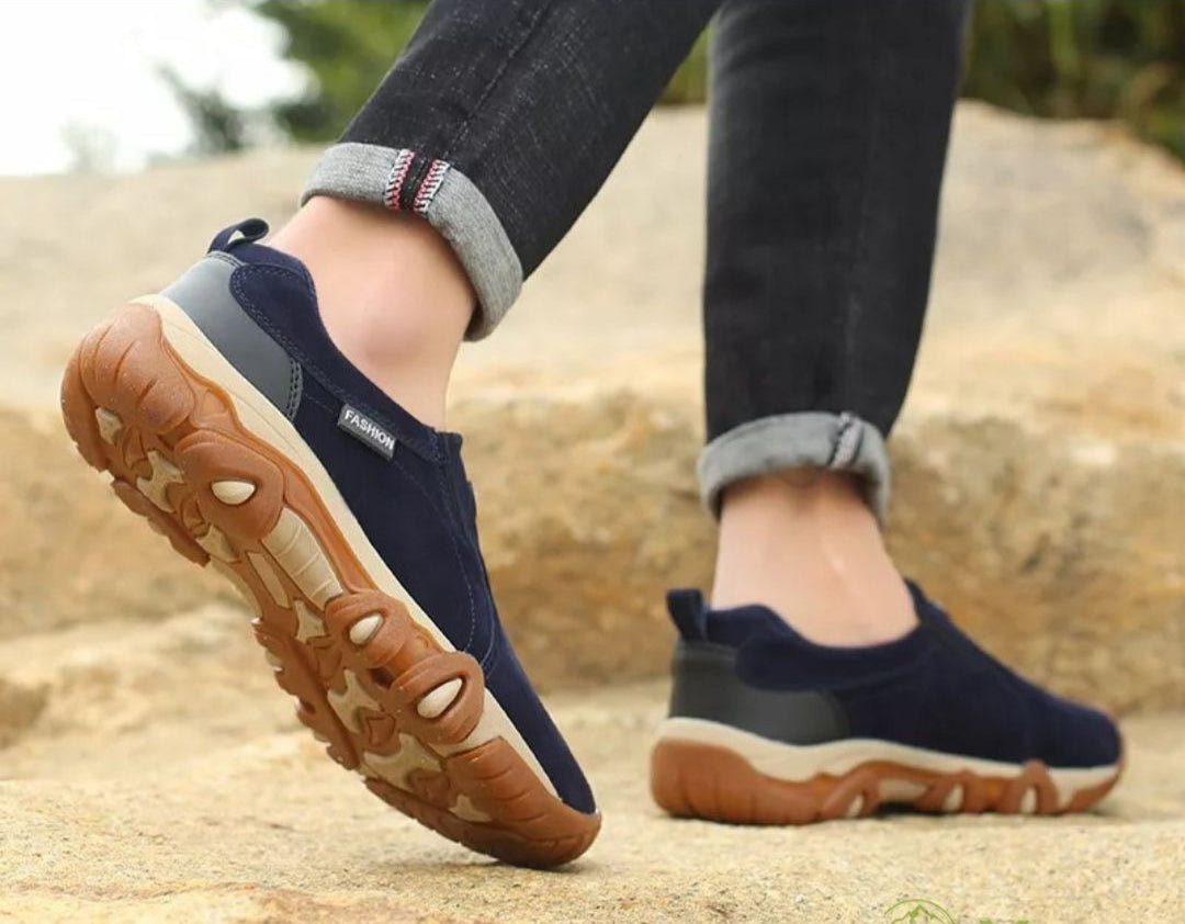Barefoot feel comfort shoes, orthopedic design. Unisex footwear for daily walking, offering support & flexibility.