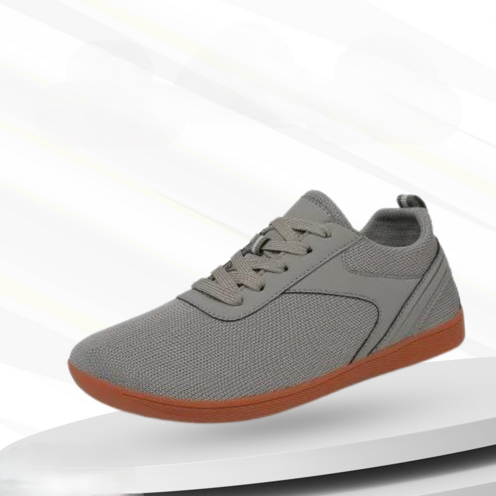 Unisex orthopedic barefoot sneakers with wide toe box, flexible sole, & non-slip grip for healthy feet.