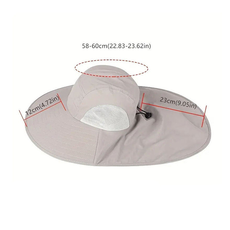 Packable UV protection sunhat with neck flap, a must-have for outdoor enthusiasts