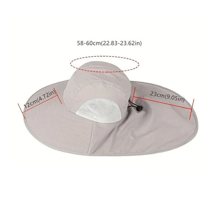 Packable UV protection sunhat with neck flap, a must-have for outdoor enthusiasts