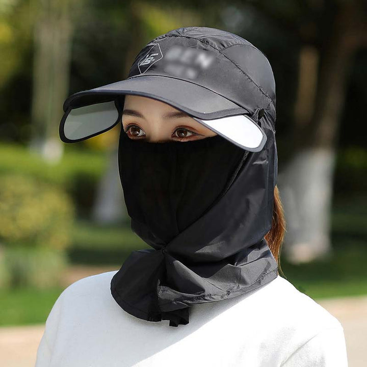 Outdoor adventure hat, featuring UPF 50+ sun block and a neck flap for extended excursions