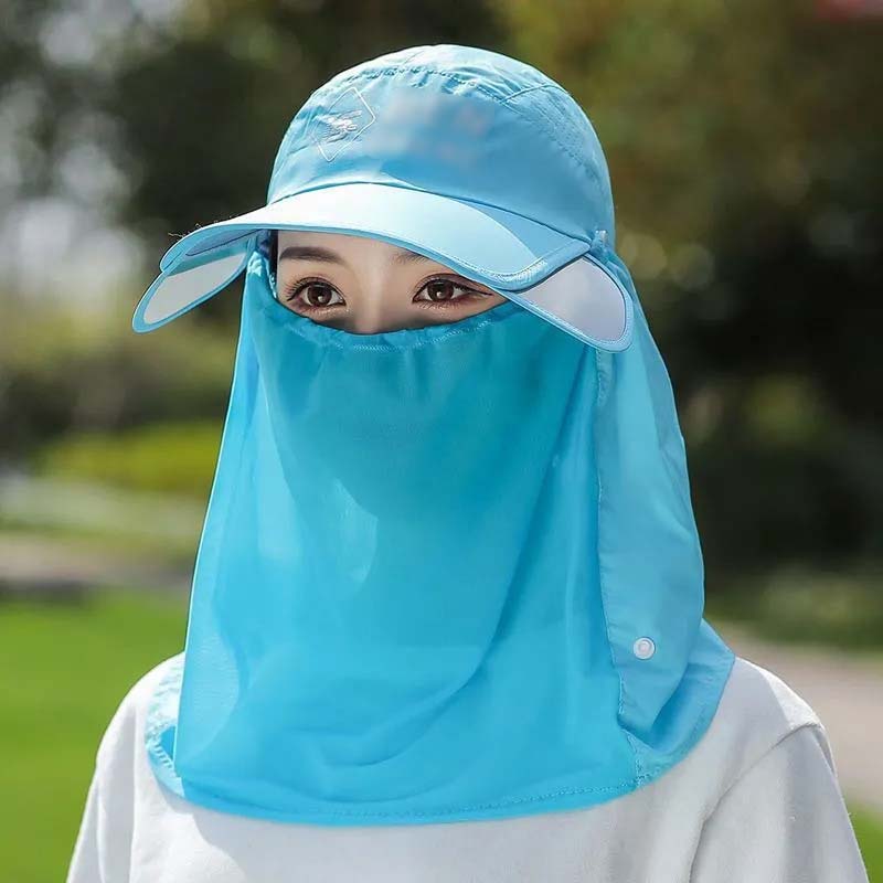 Foldable travel sun hat with neck flap, easy to store while maintaining UPF 50+ protection