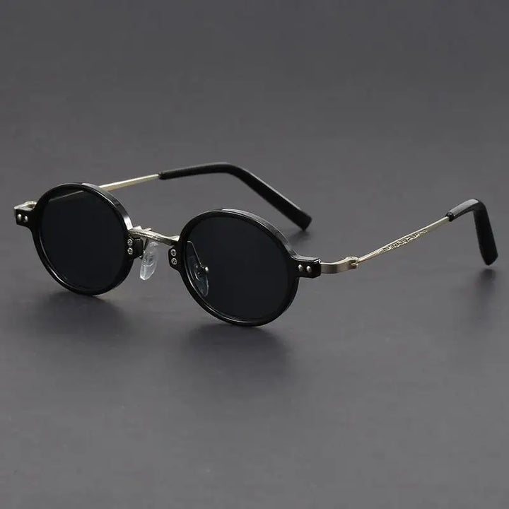Leopard print oval vintage sunglasses, a trendy unisex eyewear accessory for a bold look.