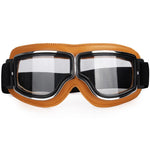 Khaki Leather - Clear Lens