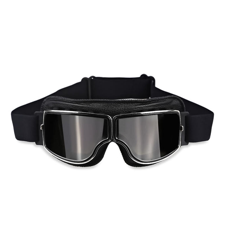 Biking goggles, unisex, anti-fog, UV protection, fits over prescription glasses for enhanced vision.