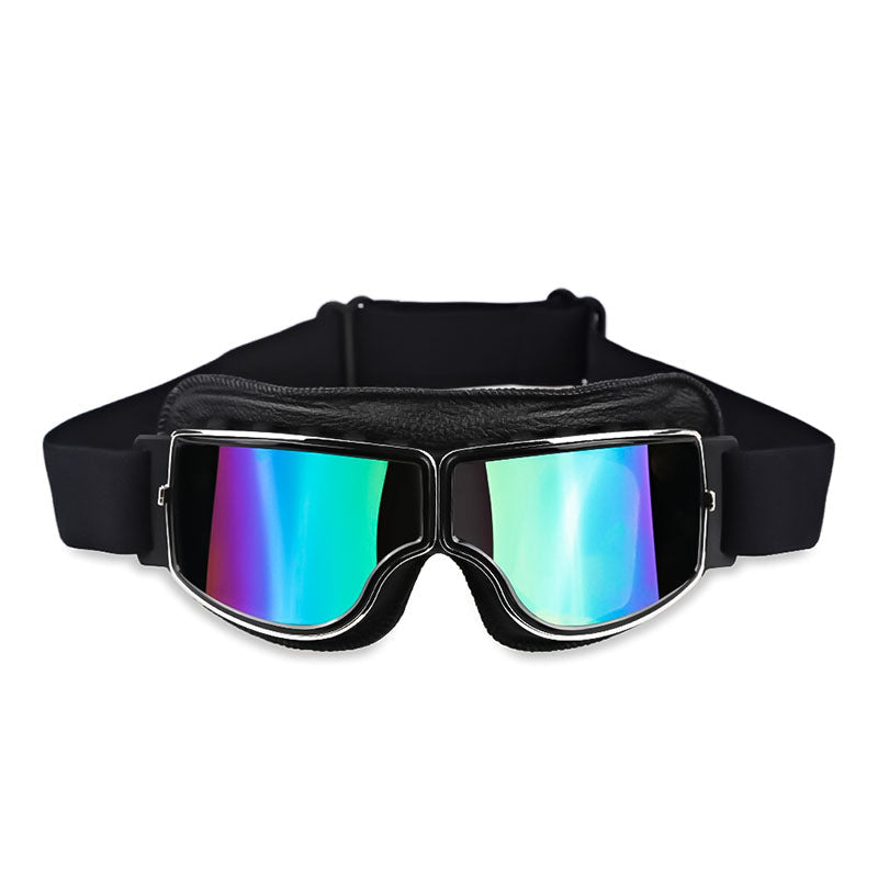 Safety glasses: over glasses design, anti-fog, UV protection eye protection for motorcycle riders.
