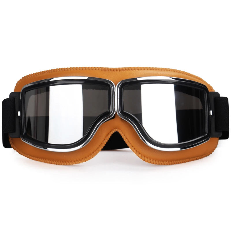 Unisex anti-fog UV protection goggles, fits over glasses, for motorcycle & biking eye protection.