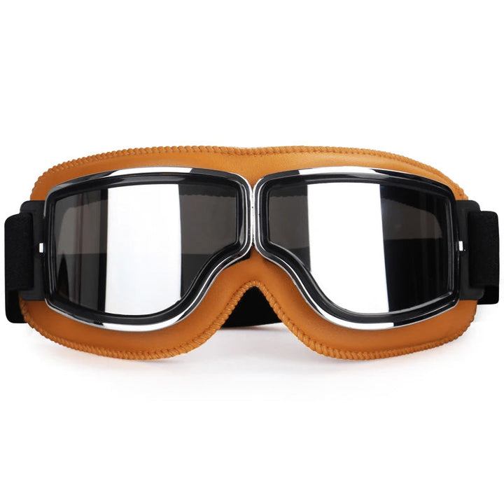 Unisex anti-fog UV protection goggles, fits over glasses, for motorcycle & biking eye protection.