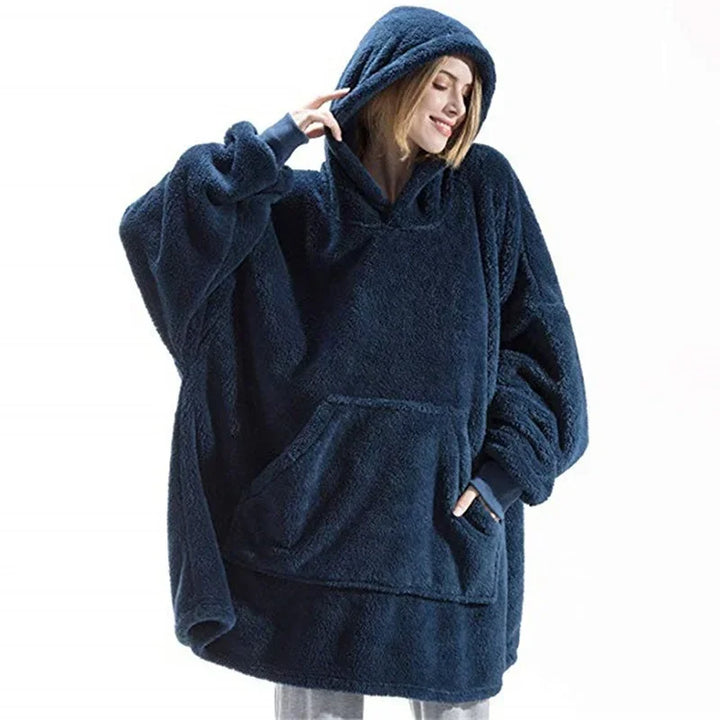 Luxury soft blanket hoodie for women & men, an essential for ultimate comfort, warmth & lounge relaxation.