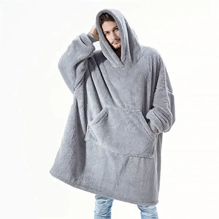 Soft fleece oversized blanket hoodie, perfect gift for ultimate cozy comfort & relaxation for anyone.