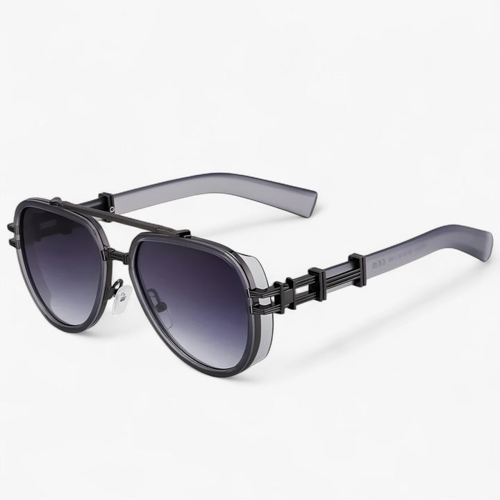 Unisex oversized steampunk sunglasses, polarized lenses, UV400 retro eyewear for eye protection.