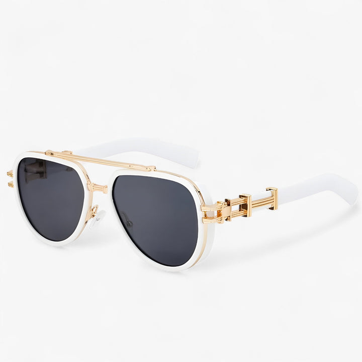 Arclight oversized steampunk polarized sunglasses. Unisex, UV400 protection for fashion.
