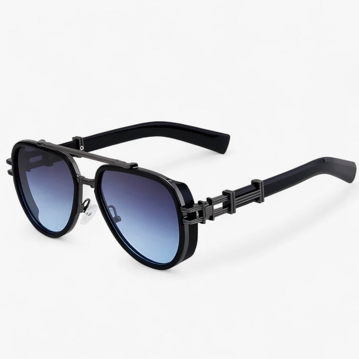 Polarized oversized steampunk sunglasses, retro style, UV400 eye protection for men & women.