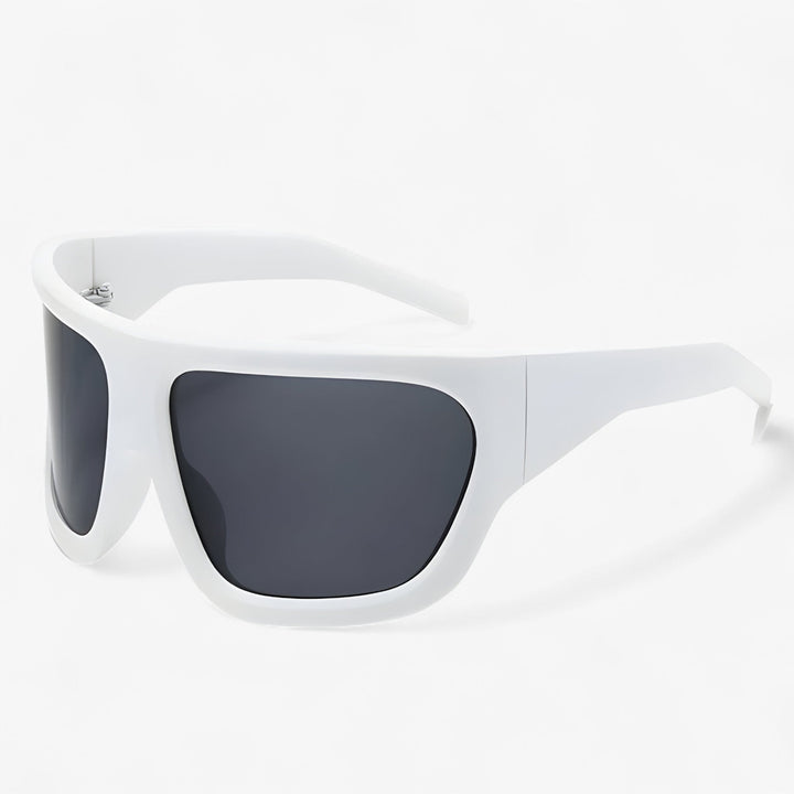Trendy Y2K oversized steampunk wraparound sunglasses for fashion & streetwear statement looks.