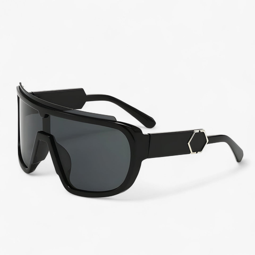 Unisex oversized wraparound sunglasses with full UV400 eye protection. Perfect for sports & fashion.
