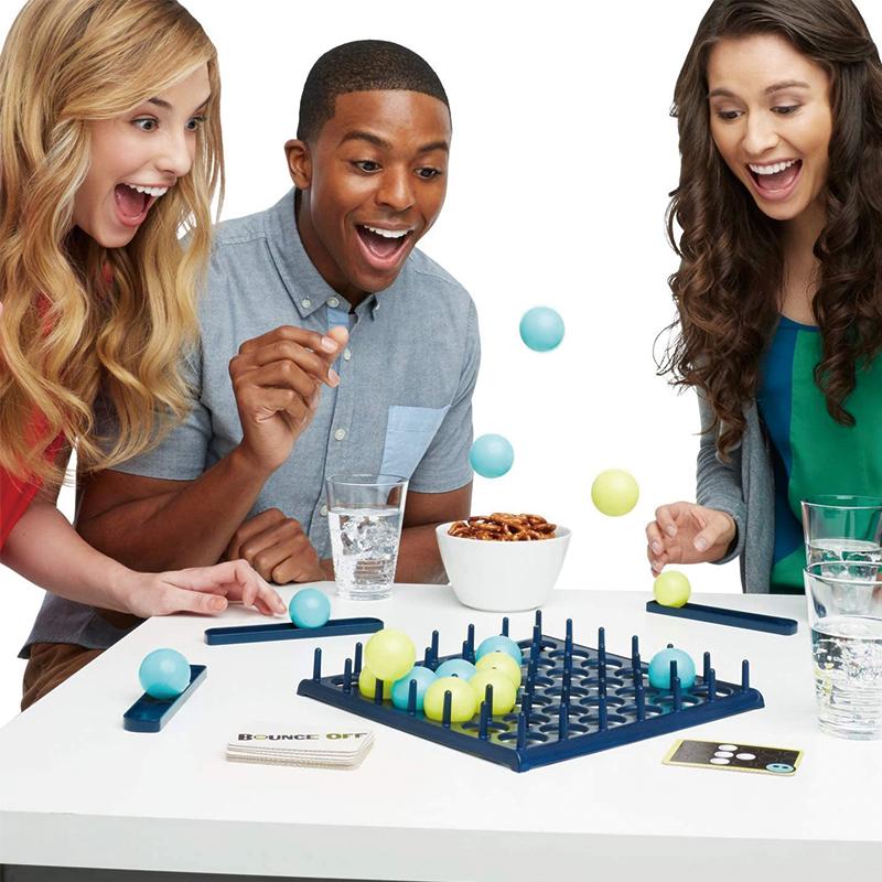 Unisex Party Bouncing Ball Game for family fun, vibrant, tabletop skill challenge, interactive toy (80-120 chars)