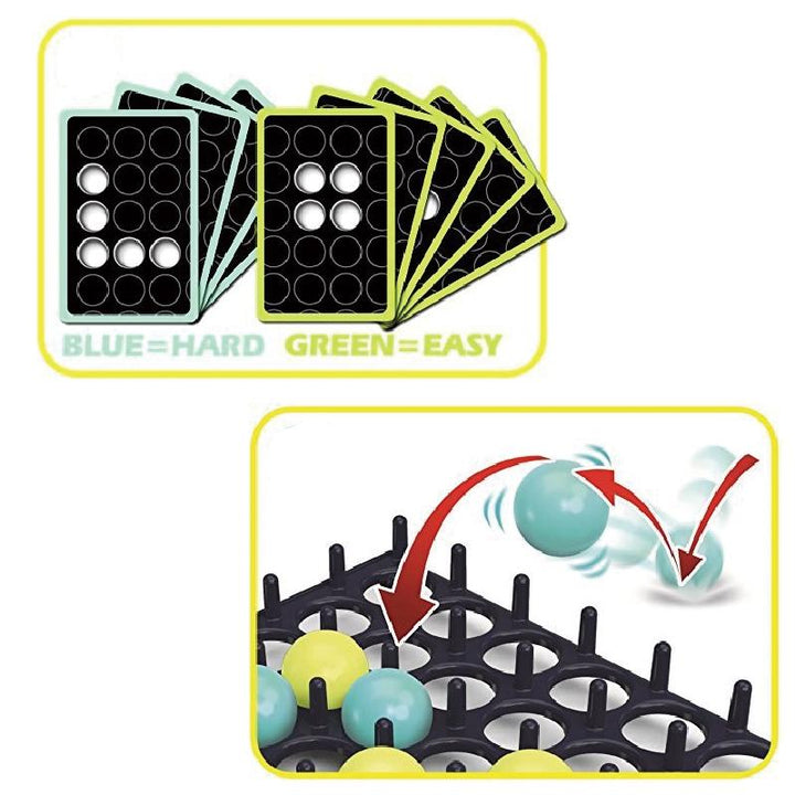 Tabletop setup of Unisex Party Bouncing Ball Game, colorful balls, active play for family fun (80-120 chars)