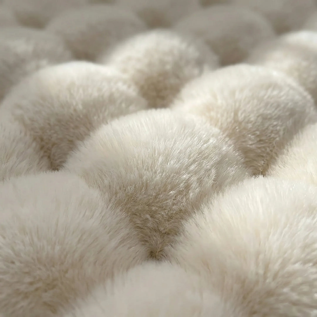 Flowique wave design plush area rug, adding comfort and style to your living room or bedroom.