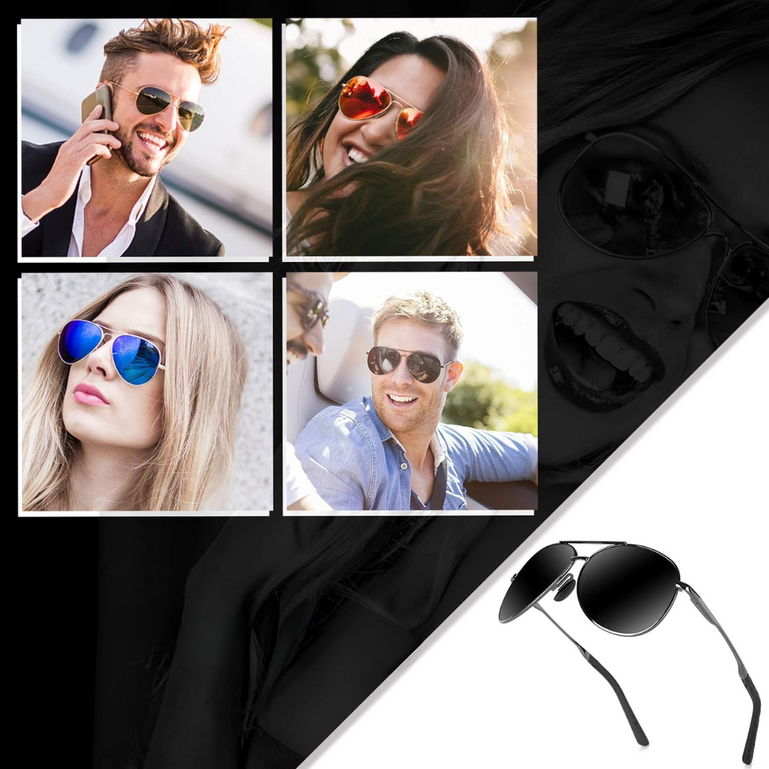 Comfortable unisex aviator glasses, perfect for daily wear & glare control.
