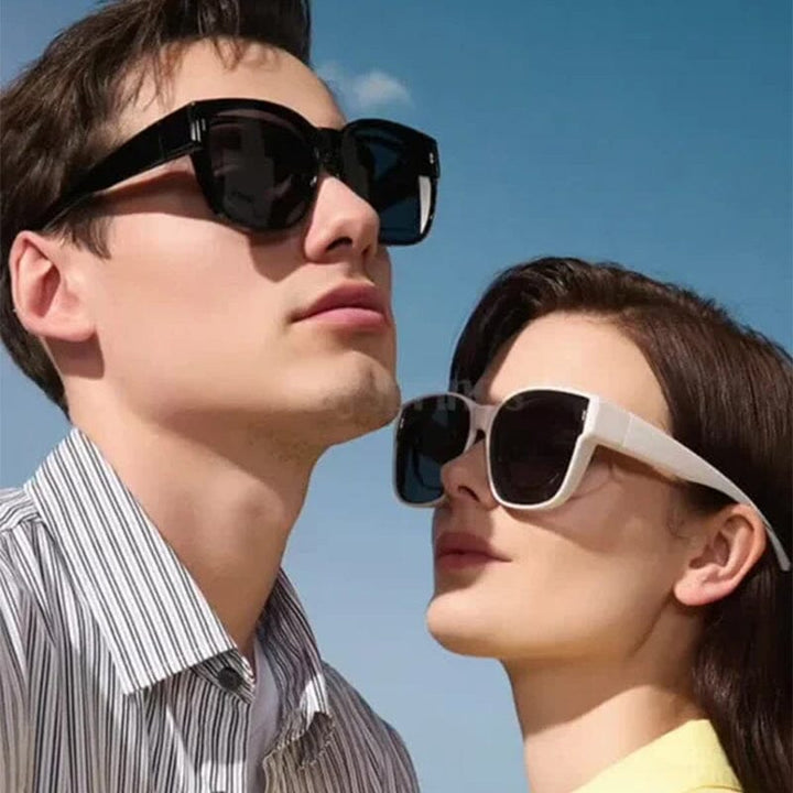Stylish fitover polarized sunglasses, unisex, worn over prescription glasses, outdoor essential