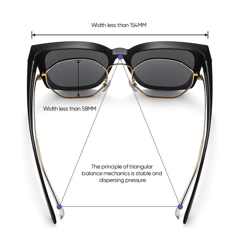 Lifestyle image of someone wearing unisex polarized fit over sunglasses while driving