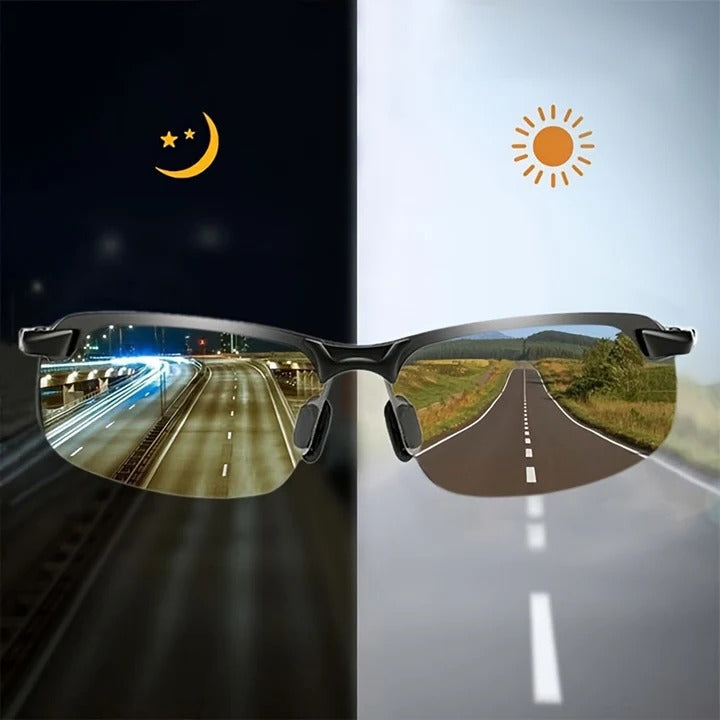 Unisex polarized photochromic sunglasses for glare protection, UV defense, and clear vision during driving and outdoors.