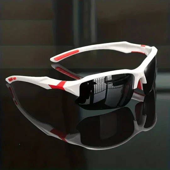 Running eyewear: lightweight, unisex polarized sport sunglasses, UV protection, comfortable fit for athletes.