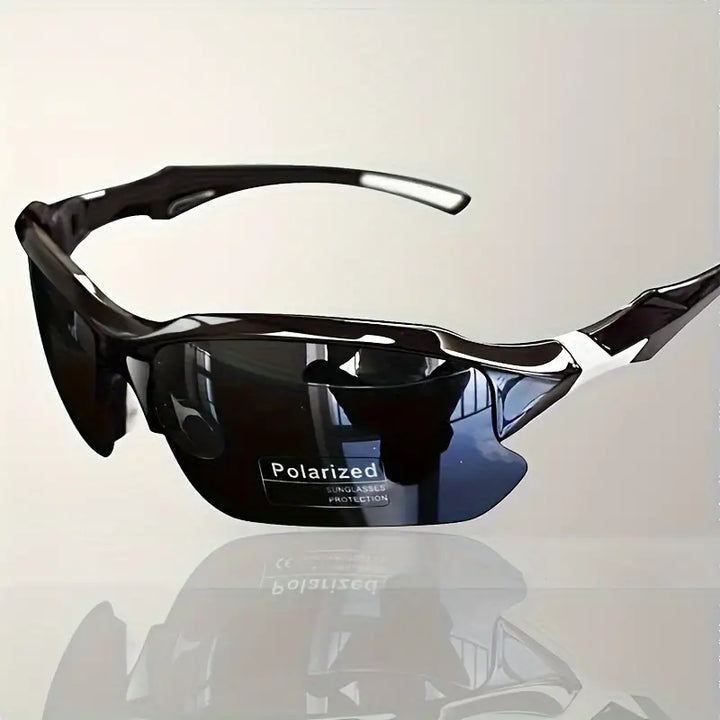 Unisex polarized sports sunglasses for active cycling & running, offering UV protection eyewear.