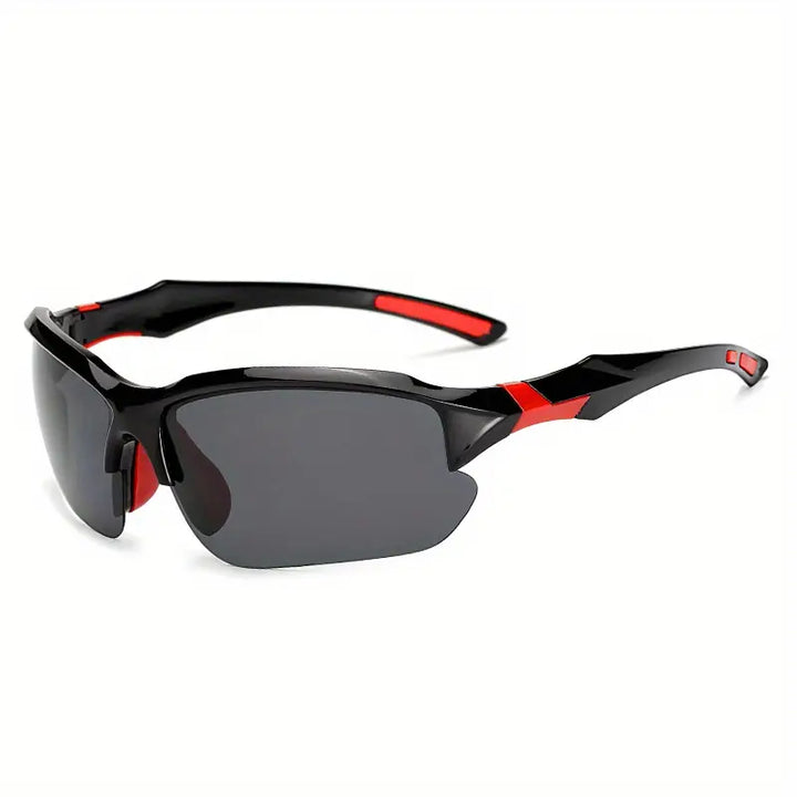 High-performance unisex polarized sports sunglasses with UV protection for running, cycling, & active lifestyles.
