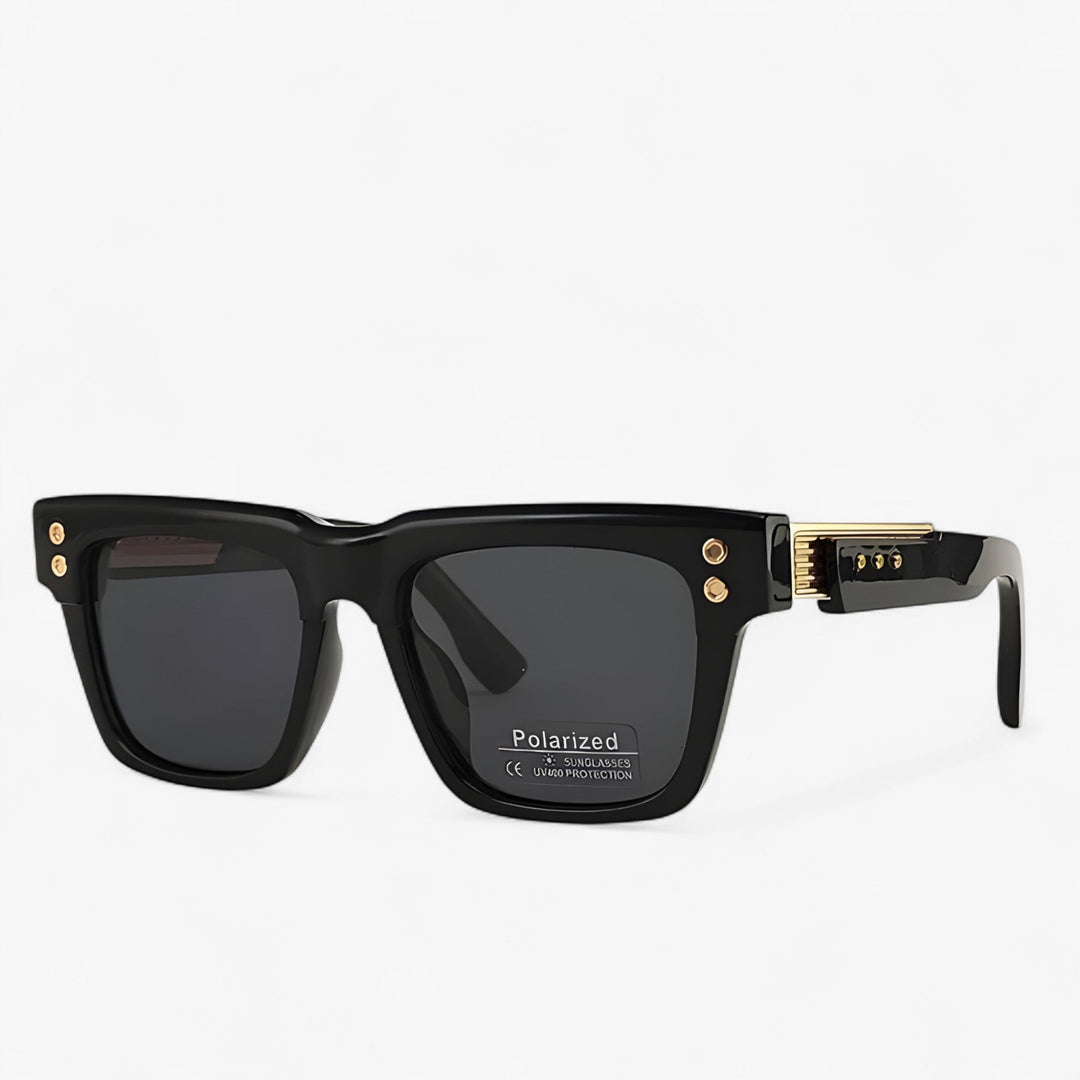 Metal frame polarized steampunk eyewear, vintage anti-glare sunglasses, unisex.