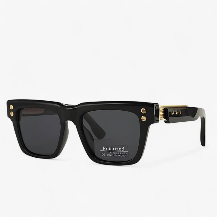 Metal frame polarized steampunk eyewear, vintage anti-glare sunglasses, unisex.