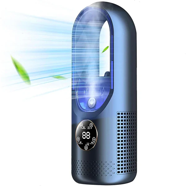Compact mini AC, a quiet USB fan for personal cooling in your bedroom or office.