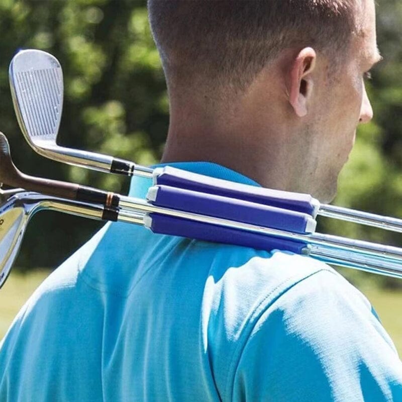 Detachable strap feature on a unisex golf club retainer, offering versatile carrying options for golf equipment