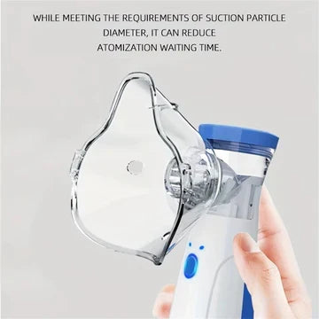 Handheld portable mesh nebulizer with sleek design, ideal for travel & home asthma and respiratory support.
