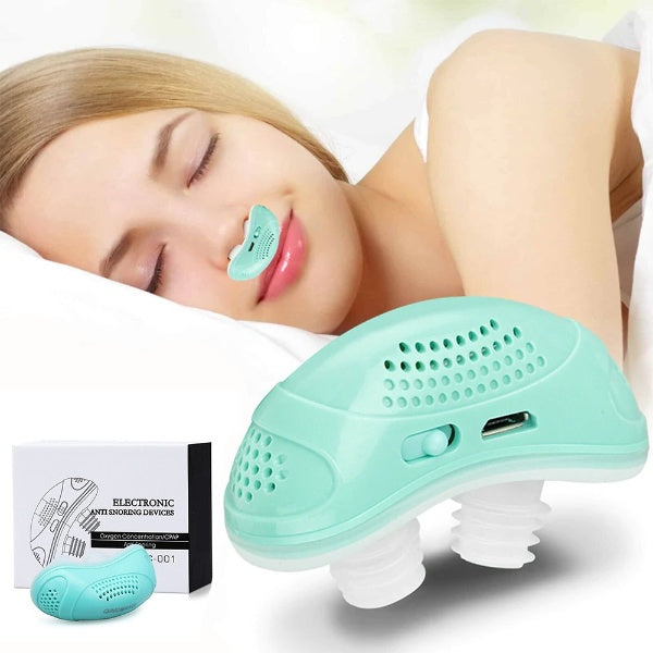 Unisex portable micro CPAP device for sleep apnea and anti-snoring relief. Ideal travel CPAP for quiet breathing.