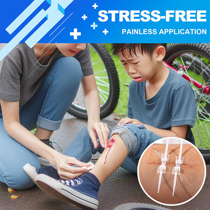 Compact and lightweight no-suture bandage kit for convenient travel safety and wound care