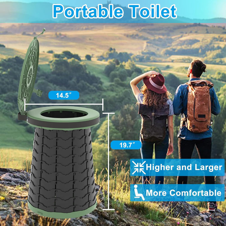 Durable CampMate portable toilet with adjustable height for outdoor personal hygiene.