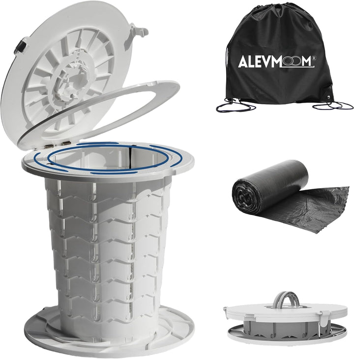 Unisex CampMate portable toilet, foldable and compact for camping & road trips.
