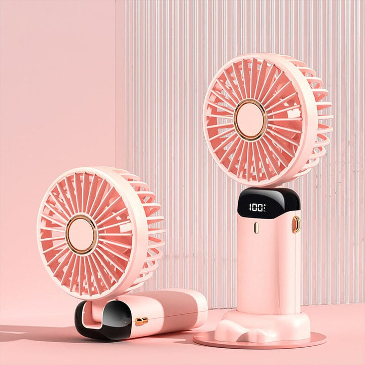 Unisex outdoor gear: portable USB fan in a backpack pocket, ready for adventure