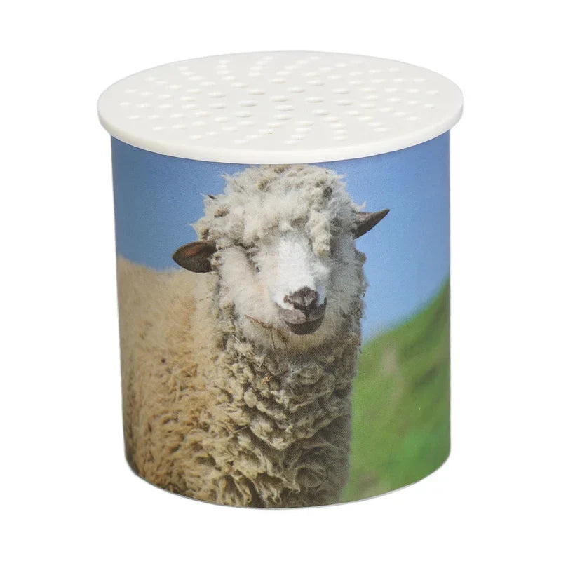 White sheep prank sound maker, a fun gag toy for children, produces an authentic animal sound