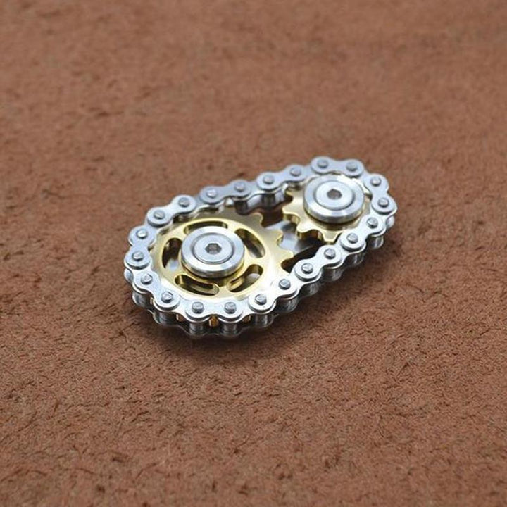 Gift-ready fidget sprocket, a sleek stainless steel toy designed for focus enhancement