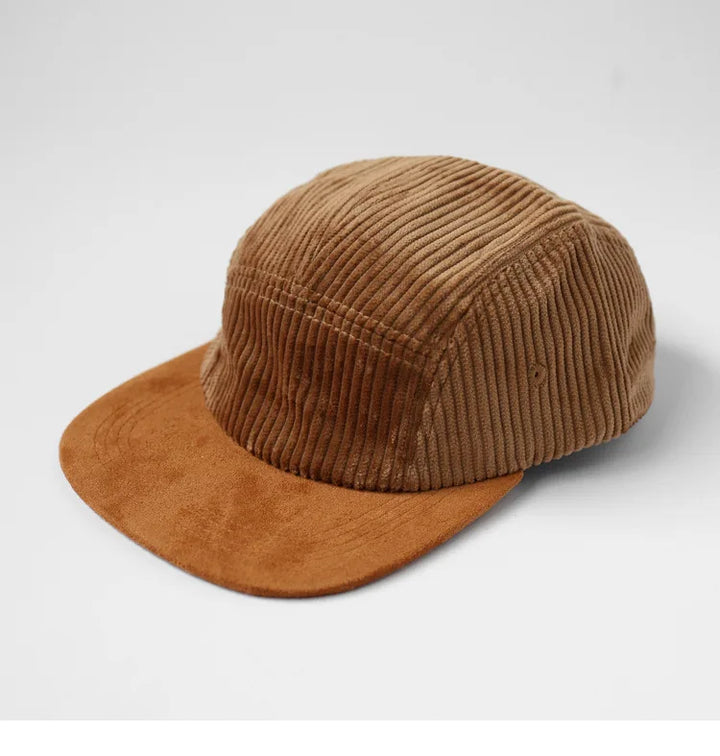 Unisex corduroy cap featuring a soft, durable fabric, ideal for everyday casual headwear.