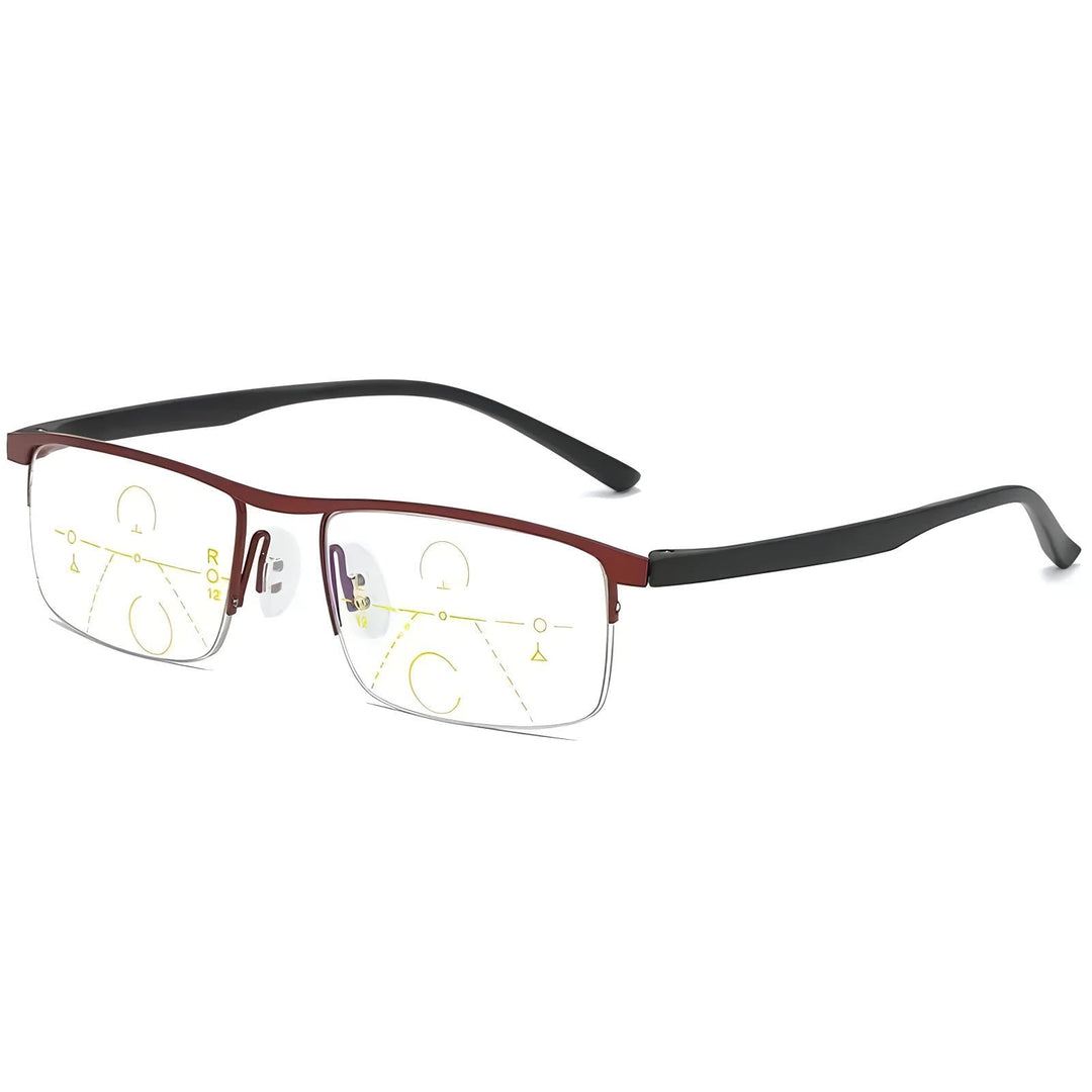 Clear vision progressive multifocal glasses, reducing eye strain from screens & distance.