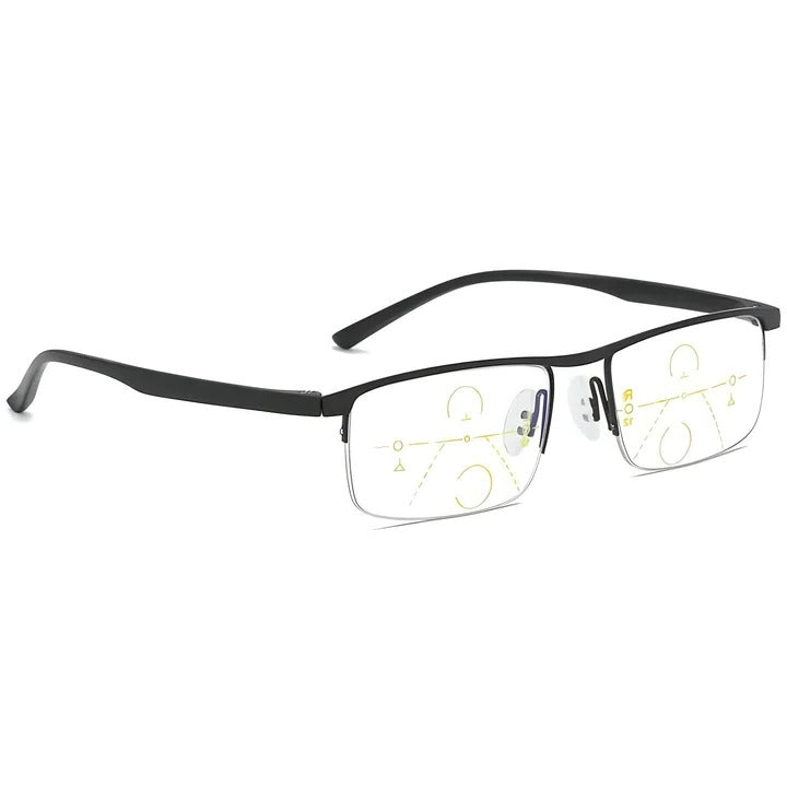 Premium progressive reading glasses, unisex, with comprehensive blue light & UV protection.