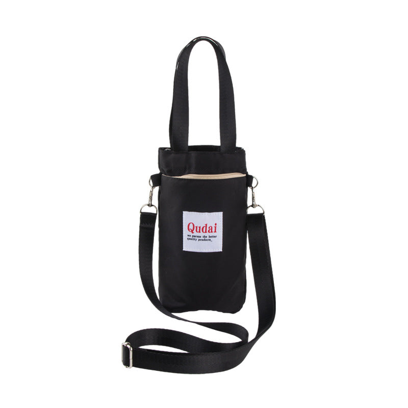 Multipurpose PU leather bottle tote bag, lightweight and durable for outdoor adventures.
