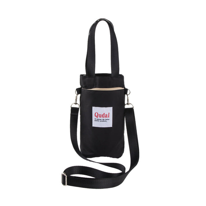 Multipurpose PU leather bottle tote bag, lightweight and durable for outdoor adventures.